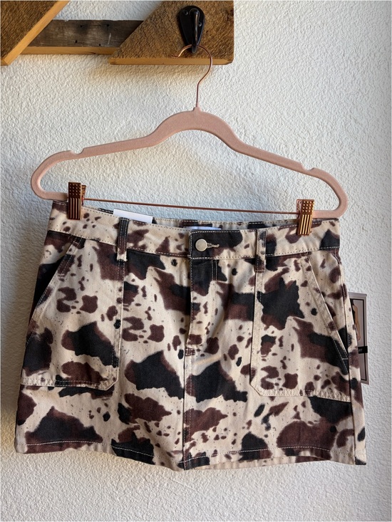 love, Fire Dresses & Skirts - NWT Love Fire Cow Print Mini Utility Skirt Md